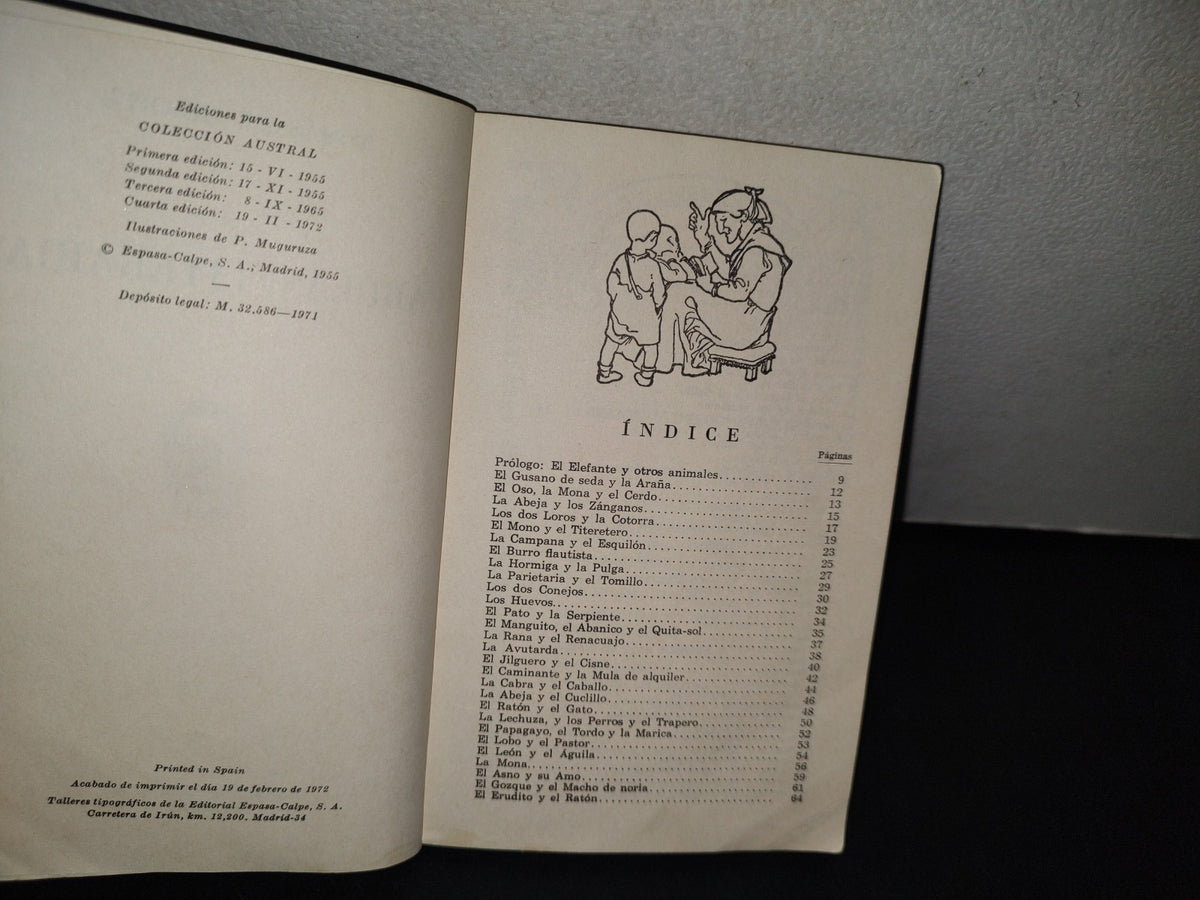 188- Fábulas Literarias - Tomás De Iriarte - 1972