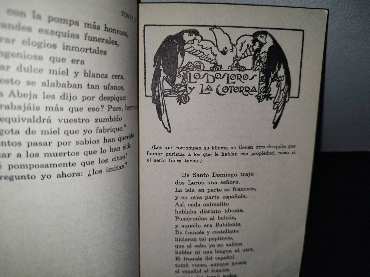 188- Fábulas Literarias - Tomás De Iriarte - 1972