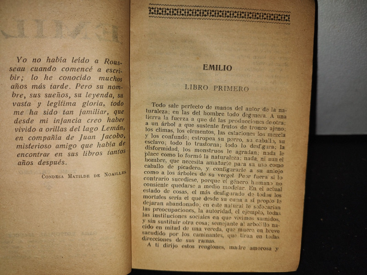 59- Emilio - J. J. Rousseau - Tomo Primero - Casa Editorial Maucci, 1900'S