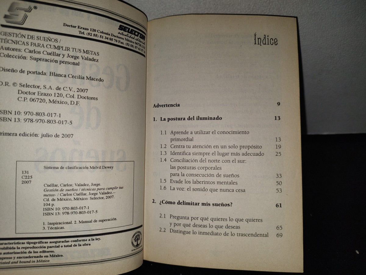 93- Gestión De Sueños. Técnicas Para Cumplir Tus Metas - Carlos Cuéllar Y Jorge Valadez
