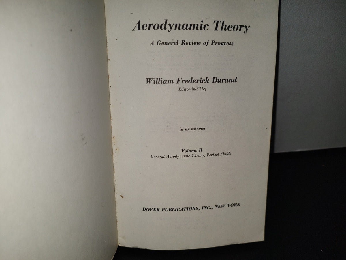 78- Aerodynamic Theory. Volume Ii - William Frederick Durand - 1963