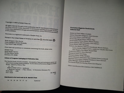 220- The Doctors Book Of Home Remedies. Thousands Of Tips And Techniques Anyone Can Use To Heal Everyday Health Problems