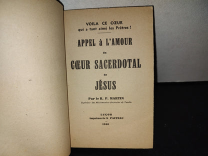 212- Appel À L'Amour Du CŒUr Sacerdotal De Jésus - R. P. Martin. Luçon, Imrpimerie S. Pacteau, 1946