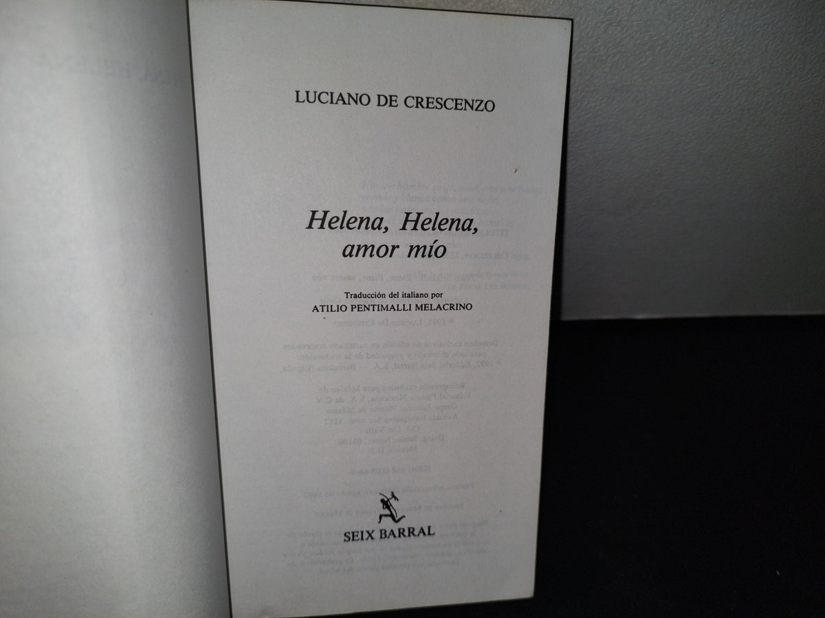 75- Helena, Helena, Amor Mío - Luciano De Crescenzo - 1992
