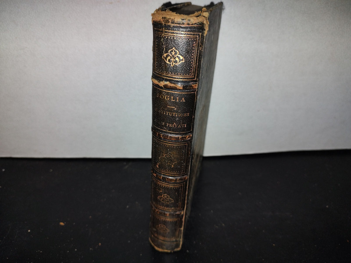 63- Latín. Institutiones Juris Privati. Ecclesiastici Libri III - Joannis Cardinalis Soglia - 1870'S