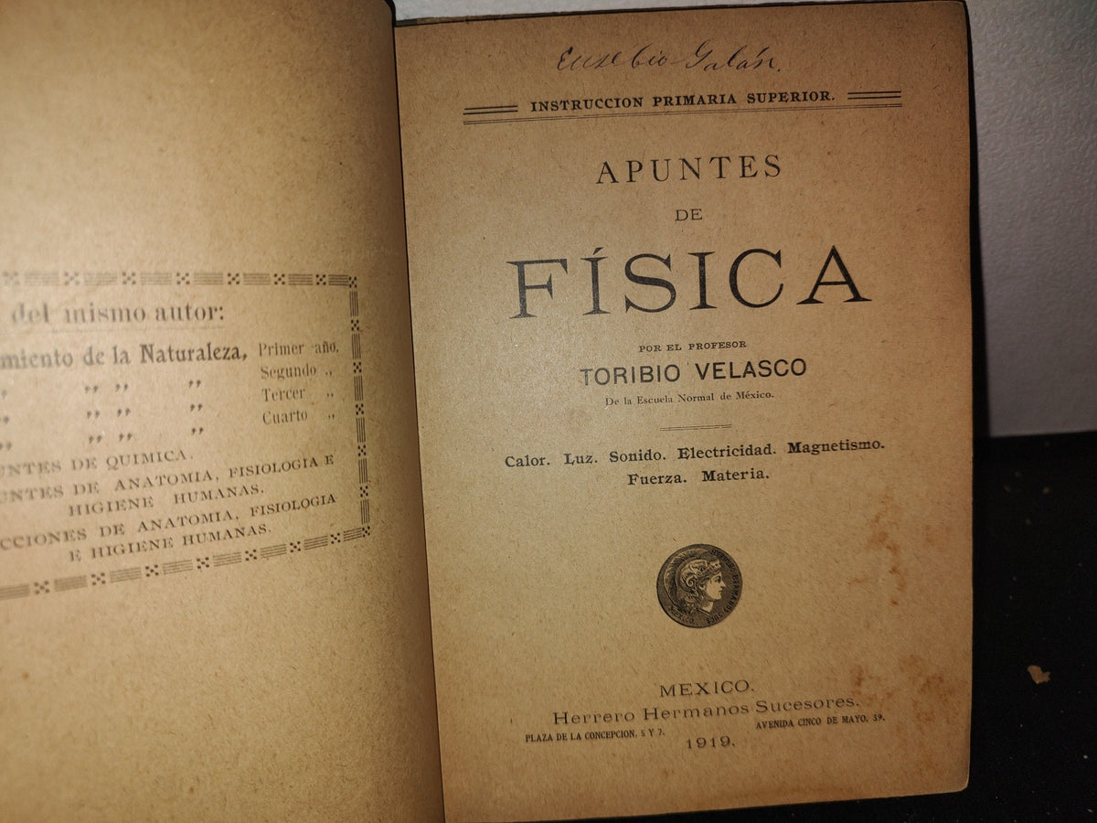65- Apuntes De Física - Toribio Velasco - 1919