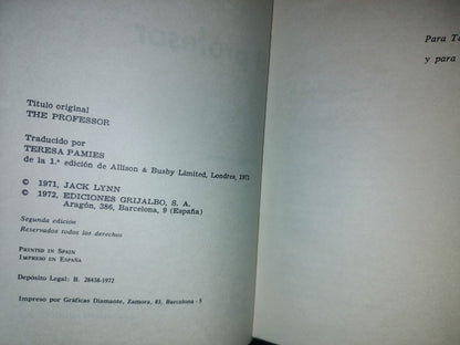 66- El Profesor. Los Hijos De La Mafia - Jack Lynn - Ediciones Grijalbo, 1972