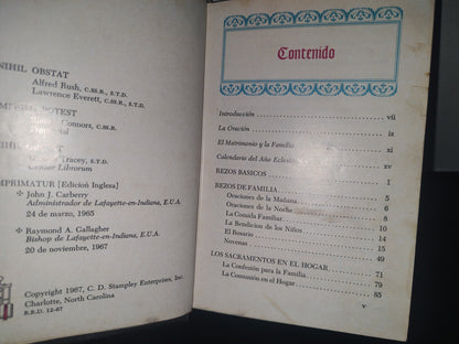 23- Libro De Rezos Hogareños - La Casa De La Biblia Católica - 1967