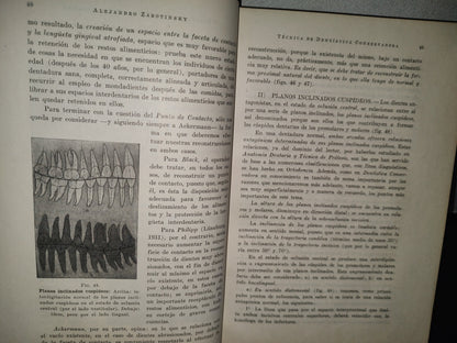 92- Antiguo Libro De Odontología: Técnica De Dentística Conservadora. Preparación De Cavidades - Dr. Alejandro Zabotinsky - 1952