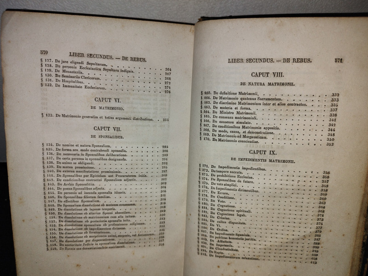 63- Latín. Institutiones Juris Privati. Ecclesiastici Libri III - Joannis Cardinalis Soglia - 1870'S