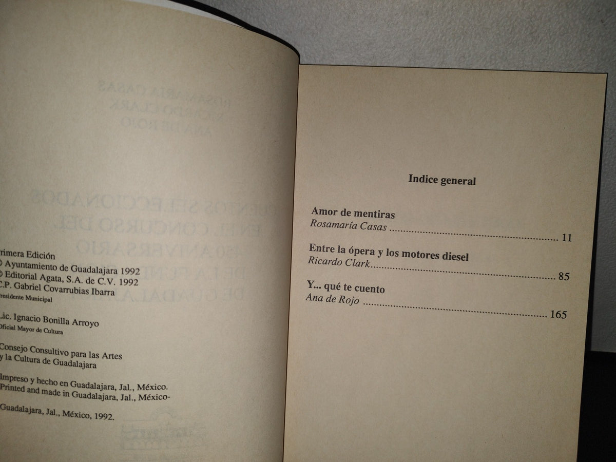 188- Cuentos Seleccionados En El Concurso Del 450 Aniversario De La Fundación De Guadalajara - Rosamaría Casas, Ricardo Clark, Ana De Rojo - Ayuntamiento De Guadalajara, Primera Edición, 1992