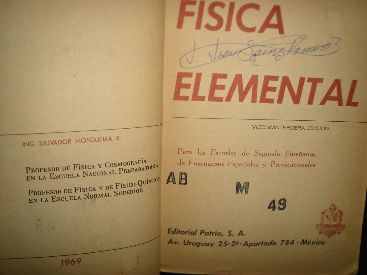 23- Física Elemental - Ing. Salvador Mosqueira R. 1969