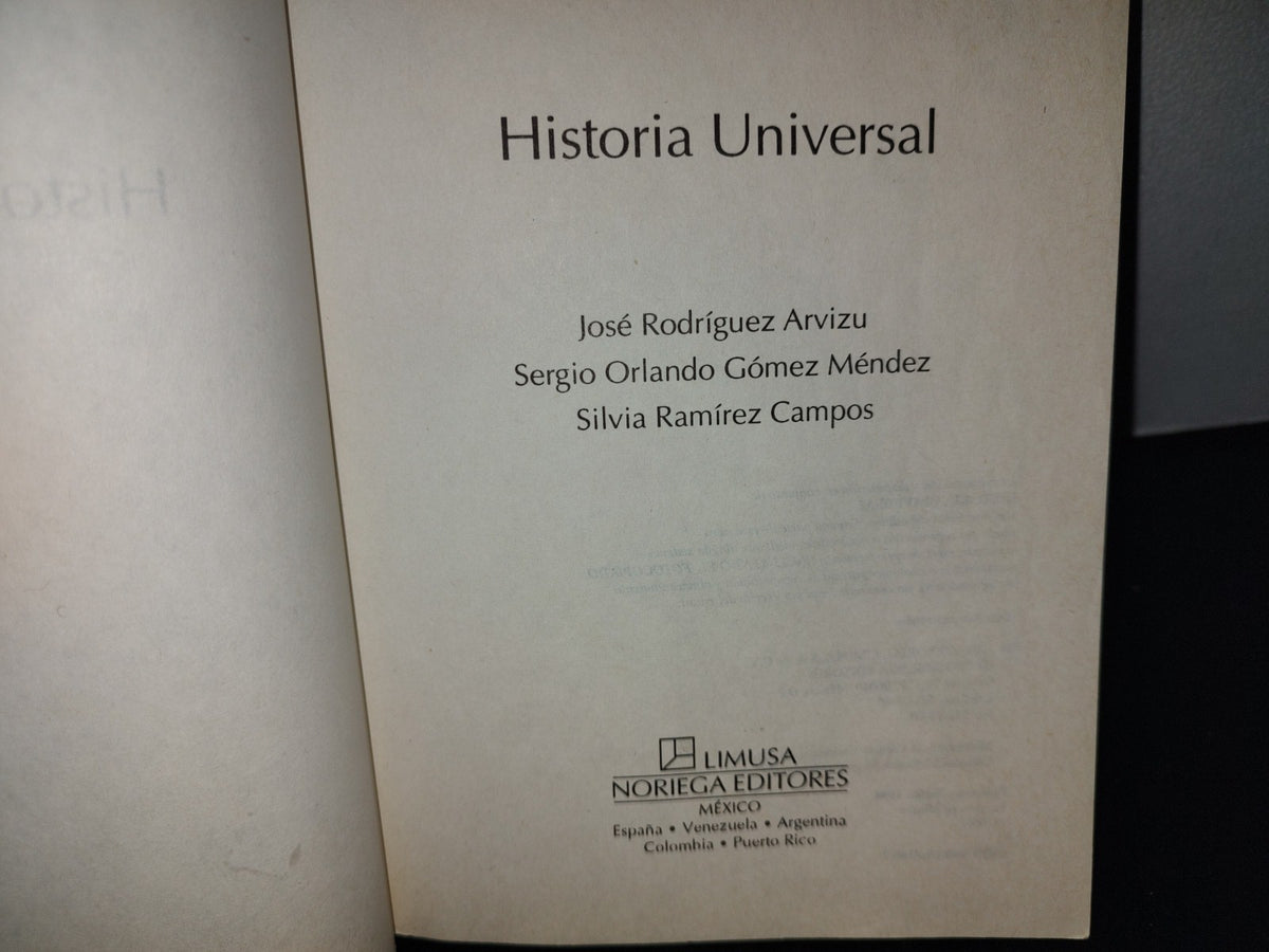 209- Historia Universal - Rodríguez, Ramírez, Gómez - Noriega Editores
