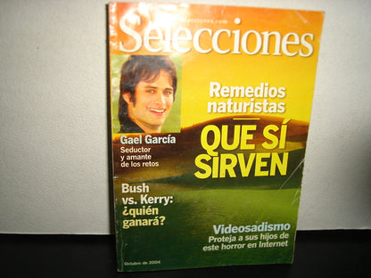 24- Reader'S Digest Selecciones. Gael García - Remedios Naturistas Que Sí Sirven. Octubre 2004