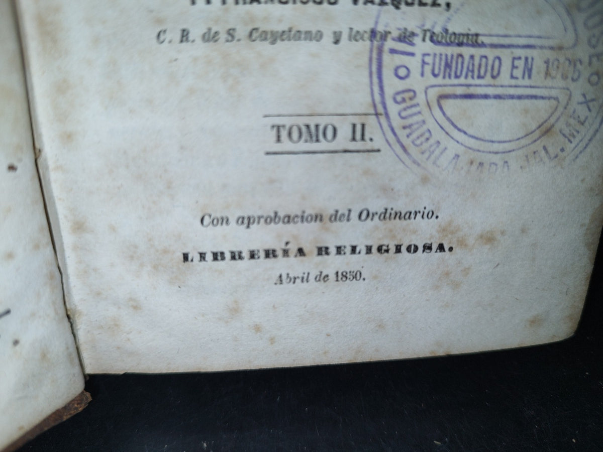 60- Armonía De La Razón Y La Religión O Respuestas Filosóficas. Tomo II - Teodoro De Almeida - 1850