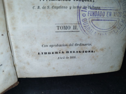 60- Armonía De La Razón Y La Religión O Respuestas Filosóficas. Tomo II - Teodoro De Almeida - 1850