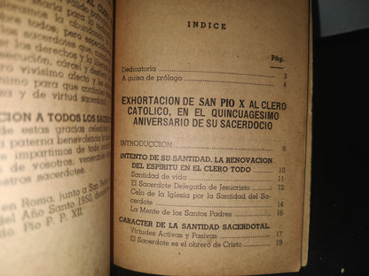 23- Orientación Sacerdotal. Tres Importantes Documentos De Los Sumos Pontífices San Pío X, Pío XI Y Pío XII - "Buena Prensa" 1954