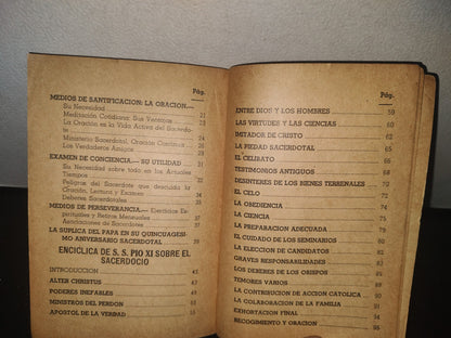 23- Orientación Sacerdotal. Tres Importantes Documentos De Los Sumos Pontífices San Pío X, Pío XI Y Pío XII - "Buena Prensa" 1954