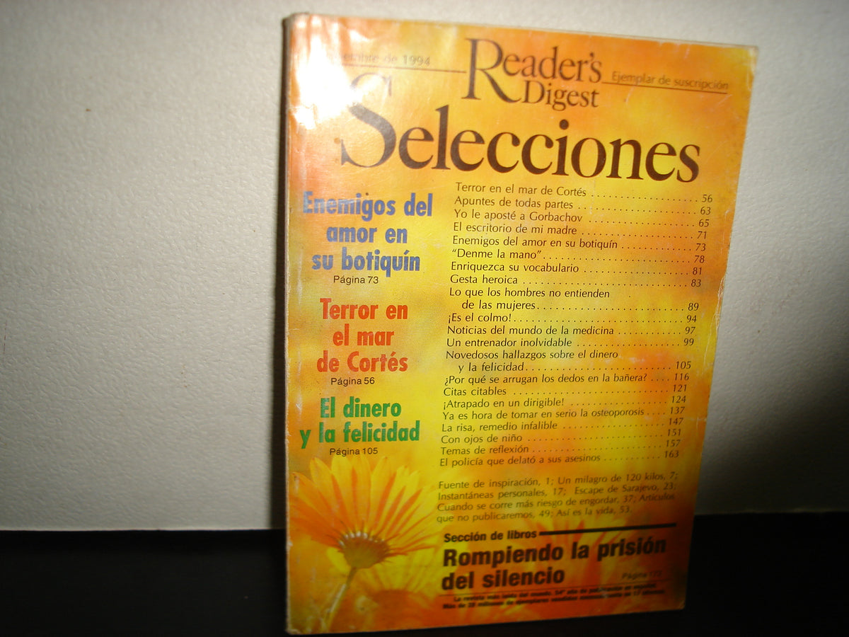 24- Reader'S Digest Selecciones. Terror En El Mar De Cortés - Noviembre De 1994