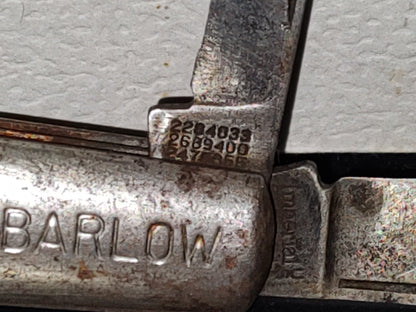 A6- Antigua Navaja Plegable Estadounidense Marca Barlow Imperial, Usa - 70's