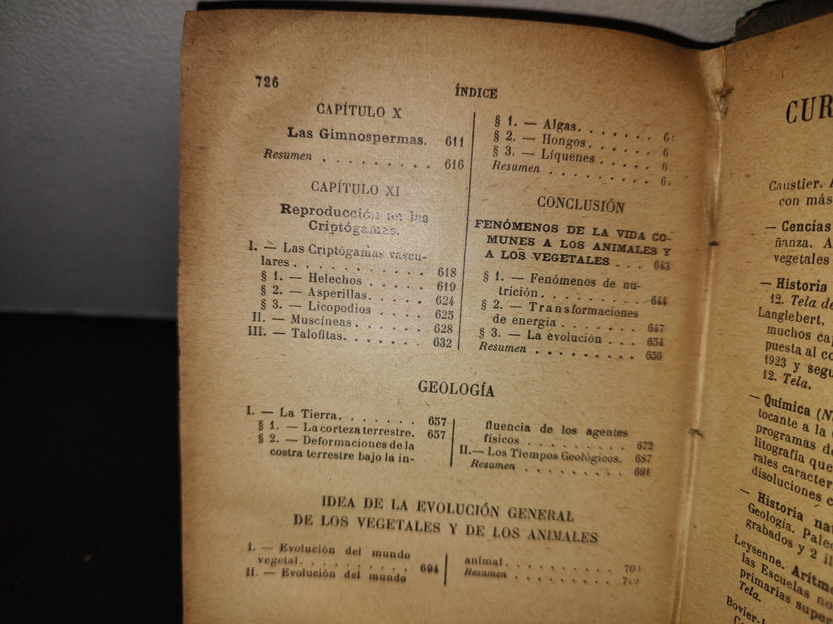 65- Ciencias Naturales Para Uso De Los Alumnos De Segunda Enseñanza - E. Caustier - 1927