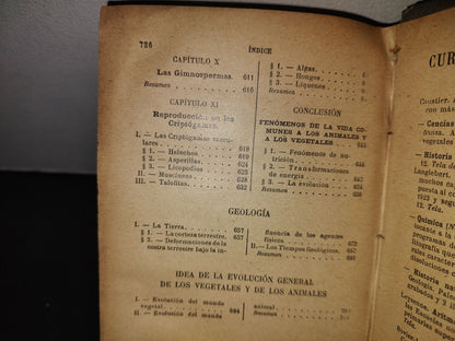 65- Ciencias Naturales Para Uso De Los Alumnos De Segunda Enseñanza - E. Caustier - 1927