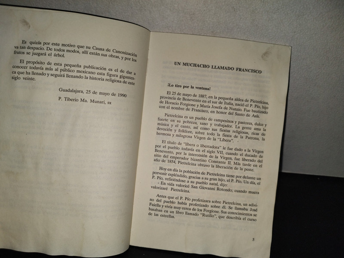 196- El Padre Pío - Tiberio Ma. Munari, Ediciones Xaverianas, 1993
