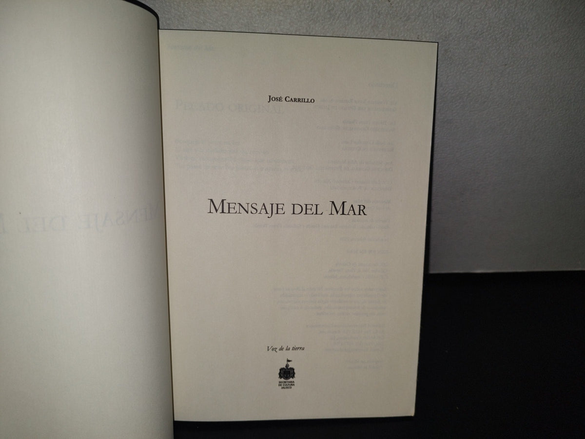 83- Poesías. Mensaje Del Mar - José Carrillo - Primera Edición 2004
