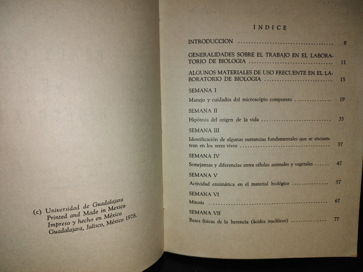 68- Prácticas De Biología I Y Ii - Sergio I. Hernández Quiñónez - Universidad De Guadalajara - 1978