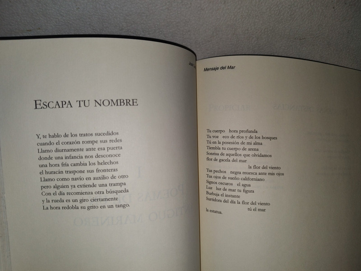 83- Poesías. Mensaje Del Mar - José Carrillo - Primera Edición 2004