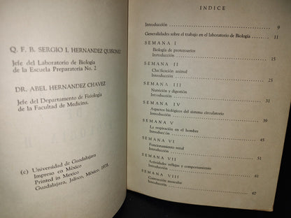 68- Prácticas De Biología I Y Ii - Sergio I. Hernández Quiñónez - Universidad De Guadalajara - 1978