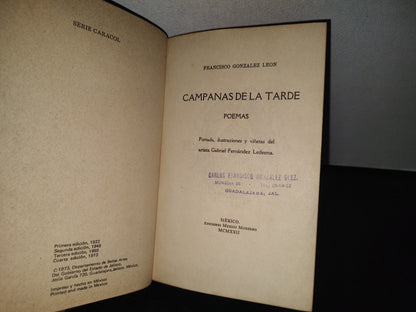 84- Campanas De La Tarde. Poemas - Francisco González León. Facsimilar De 1922