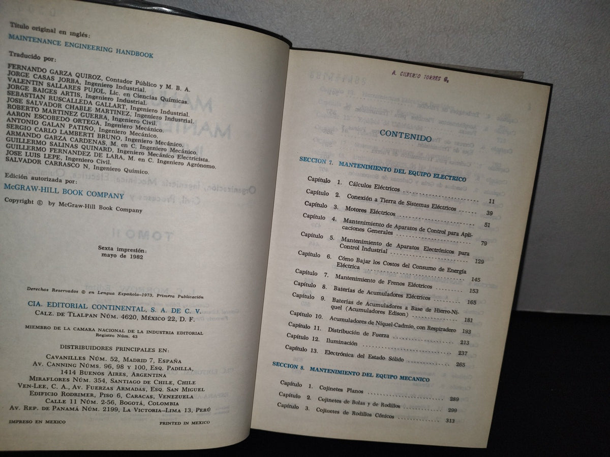 188- Manual De Mantenimiento Industrial. Tomo Ii - L. C. Morrow, Editor - 1982