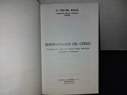 143- Enfermedades Del Cerdo - H. I .Fields Msc., M.R.C.V.S. - Editorial Acribia, S. A. - 1985
