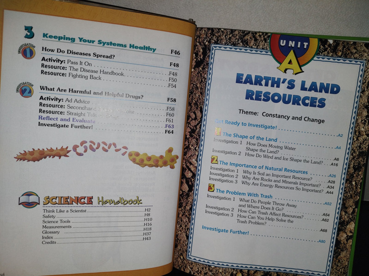 199- Libro De Ciencias En Inglés Para Niños: Discovery Works. Siver Burdett Ginn Sicence. Houghton Miffling Company, 1996