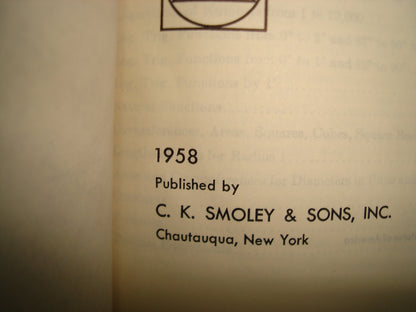 160- Tablas De Logaritmos / Smoley'S Parallel Tables Of Logarithms And Squares - 1958