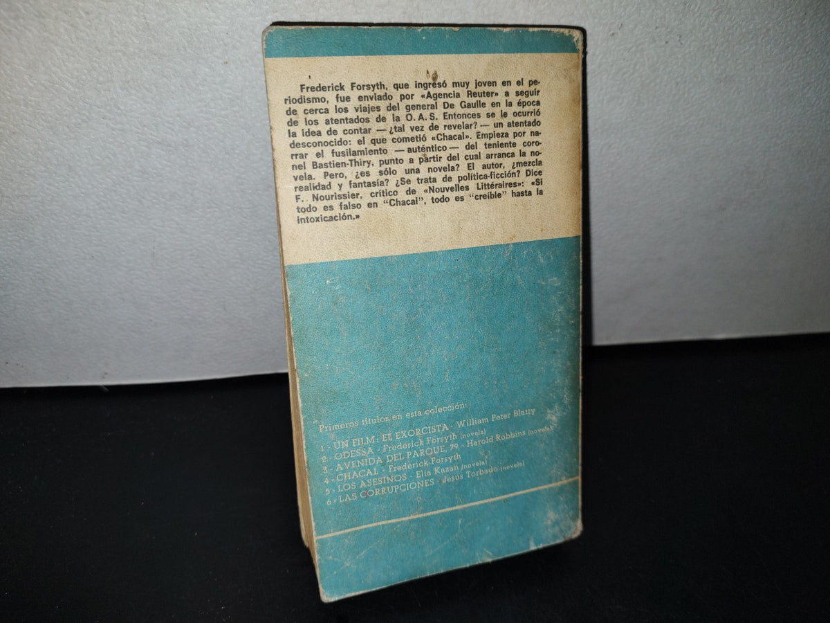 78- Frederick Forsyth. Chacal - Plaza & Janés, S. A., 1975