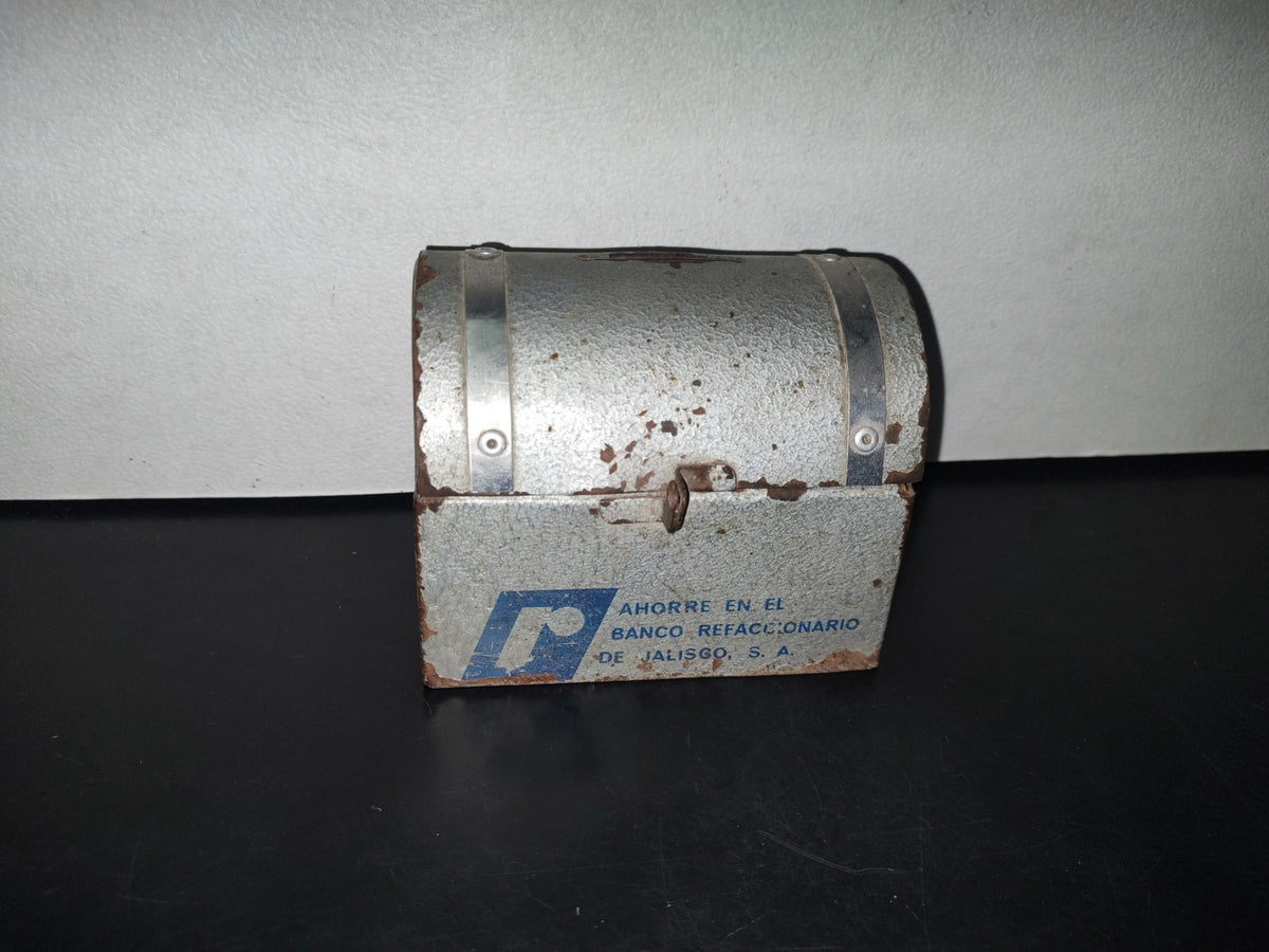 A3- Alcancía De Lámina Vintage. Banco Refaccionario De Jalisco S. A. - 70'S