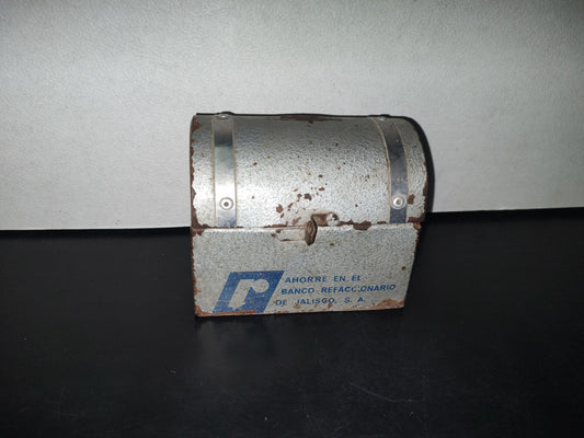 A3- Alcancía De Lámina Vintage. Banco Refaccionario De Jalisco S. A. - 70'S