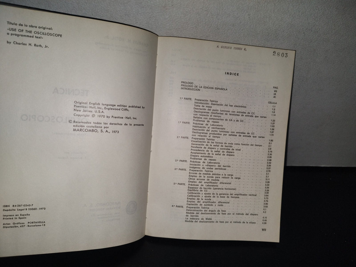 85- Técnica Del Osciloscopio. Texto Programado - Charles H. Roth, Jr. - 1973