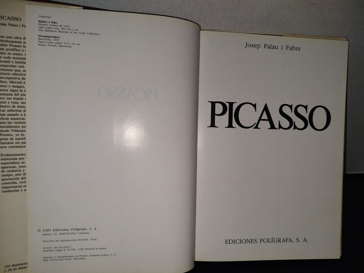 87-2- Picasso - Josep Palau I Fabre - 1981 Ediciones Polígrafa, S. A.