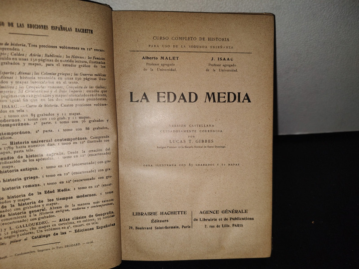 84- La Edad Media - A. Malet, J. Isaac - Librairie Hachette - 1922