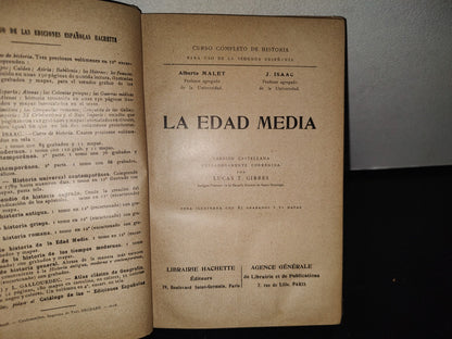 84- La Edad Media - A. Malet, J. Isaac - Librairie Hachette - 1922