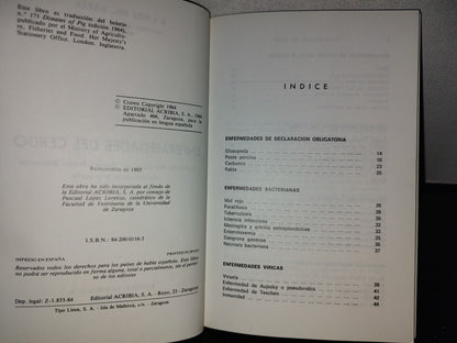 143- Enfermedades Del Cerdo - H. I .Fields Msc., M.R.C.V.S. - Editorial Acribia, S. A. - 1985