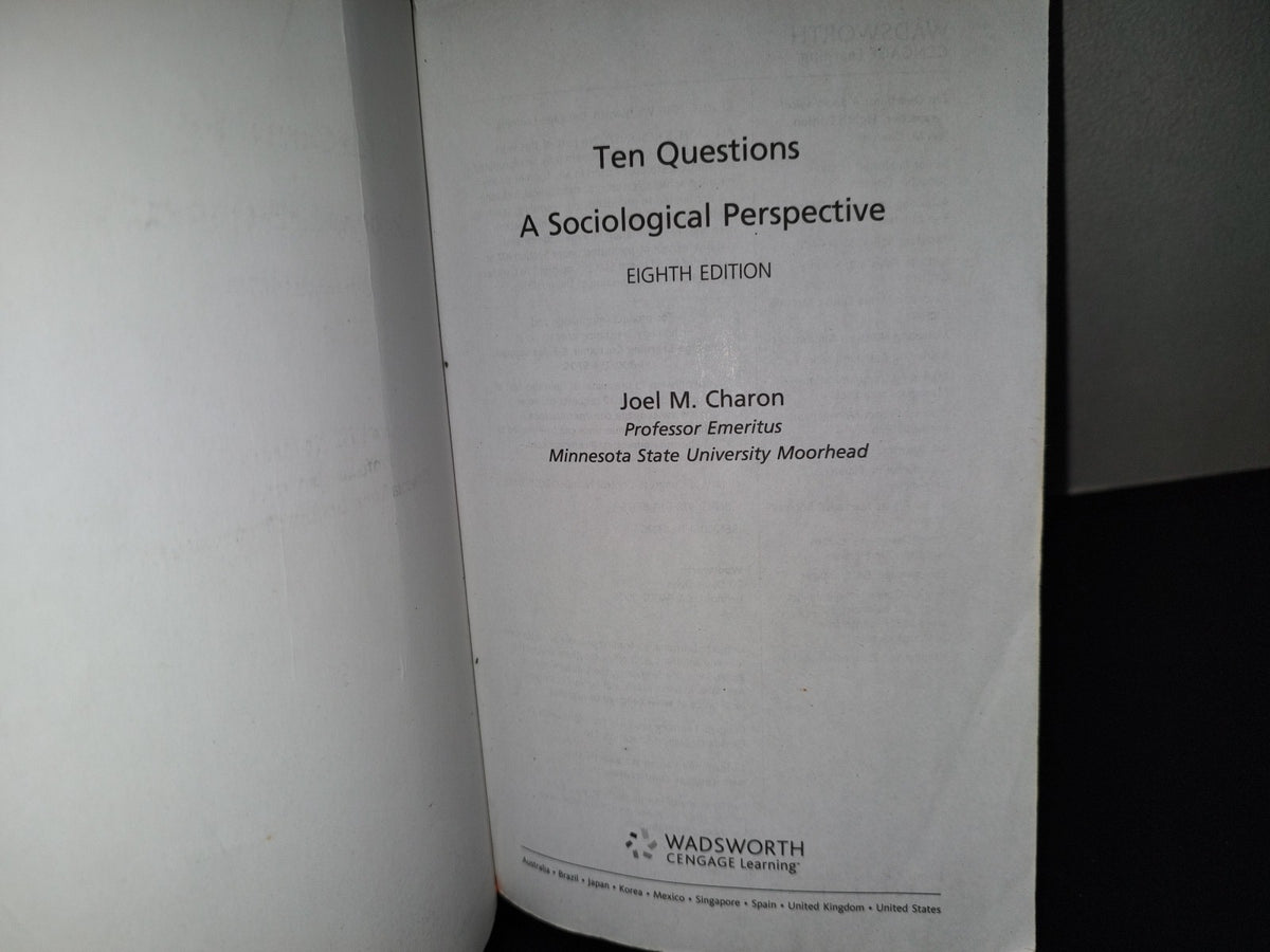 220- Ten Questions. A Sociological Perspective - Joel M. Charon