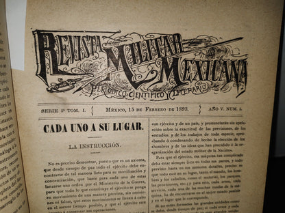 65- Revista Militar Mexicana - Varios Números - 1893