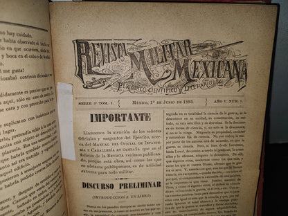 65- Revista Militar Mexicana - Varios Números - 1893
