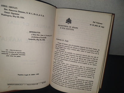23- Manual Oficial De La Legión De María - Concilium Legionis Mariae - 1960