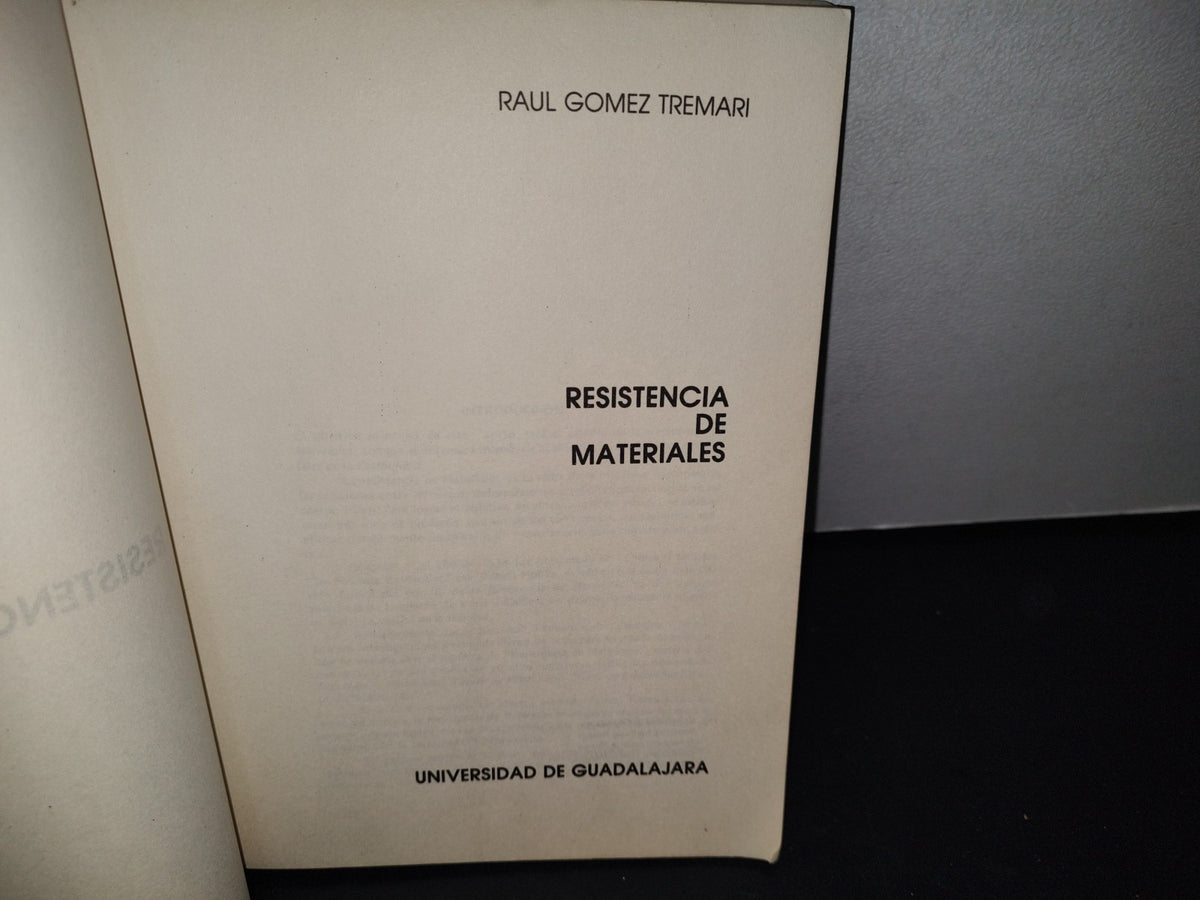 75- Resistencia De Materiales. Raúl Gómz Tremari - Universidad De Guadalajara - 1980