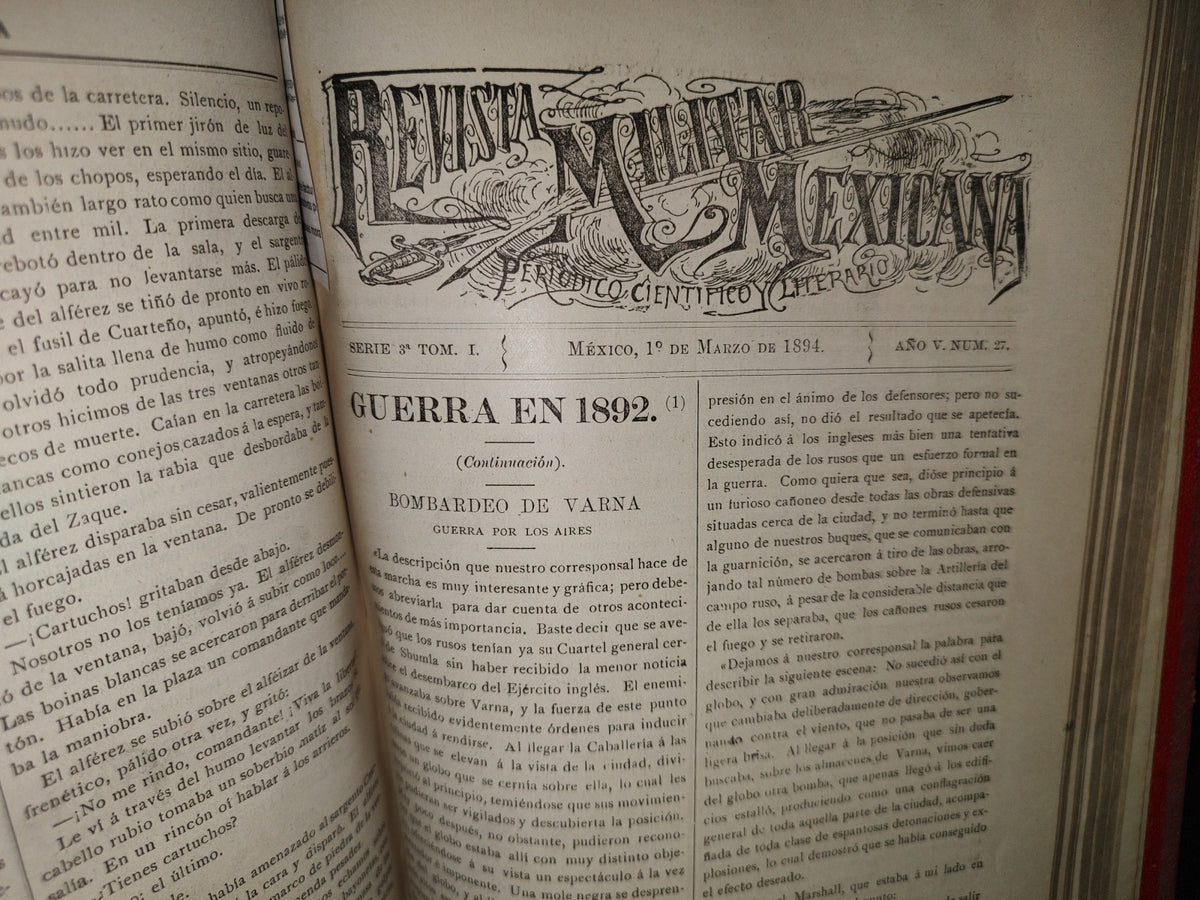 65- Revista Militar Mexicana - Varios Números - 1893